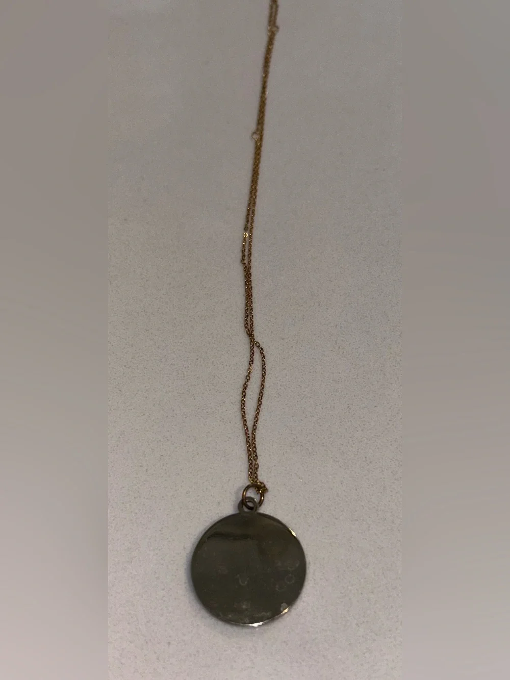 Louis Vuitton Green Enamel LV Disc Pendant Necklace in Gold-Tone